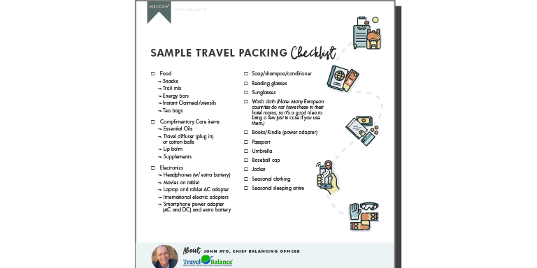 Sample Packing Checklist: Travel Wellness - WELCOA